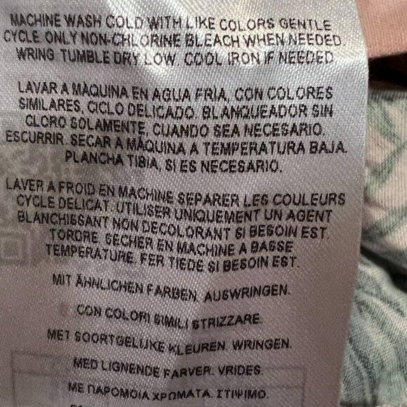 Guess High Waisted Wide Leg Belted Palazzo Pants Pink Floral Print Size Large - Picture 13 of 13
